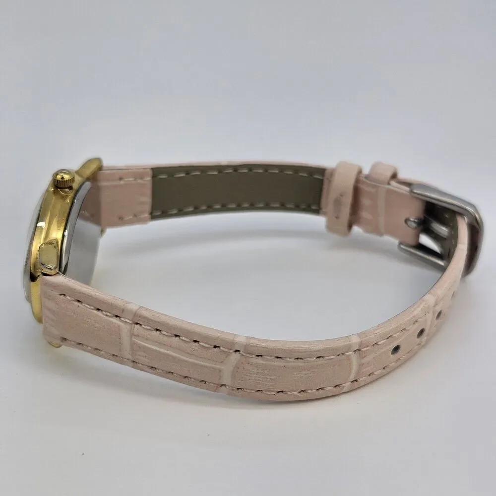 VTG Parmex Women's Watch 24MM MOP Dial New Pink Leather‎ Bands New Battery